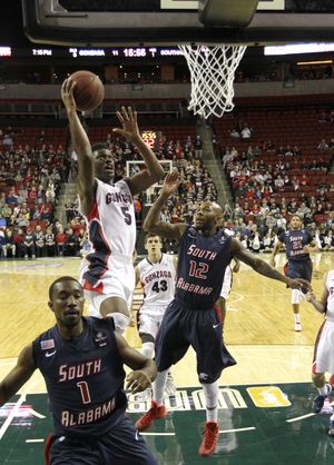 Senior guard Gary Bell Jr. and his Gonzaga teammates didn't play particularly well last season in the Battle in Seattle against South Alabama, but did come away with the win. Bell hopes to complete a perfect 4-0 record in Seattle games with the Zags take on Cal Poly Saturday night in KeyArena. (Associated Press)