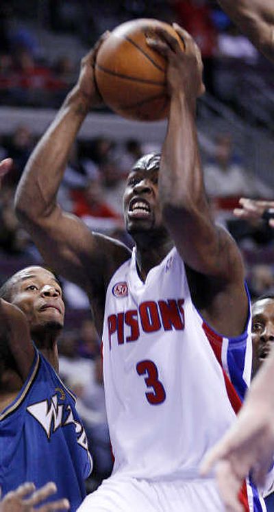 
Detroit's Rodney Stuckey drives before breaking his hand Wednesday.Associated Press
 (Associated Press / The Spokesman-Review)