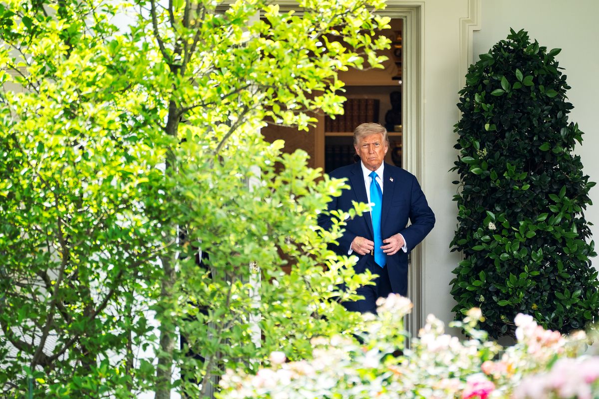 President Donald Trump makes his way to Marine One on the South Lawn of the White House on June 6. MUST CREDIT: Demetrius Freeman/The Washington Post (Demetrius Freeman/The Washington Post)