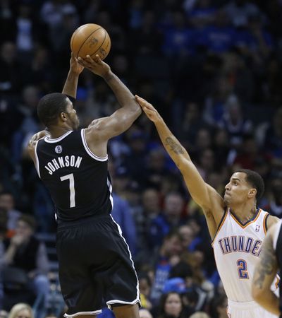 Joe Johnson’s season-high 33 points paced Brooklyn. (Associated Press)