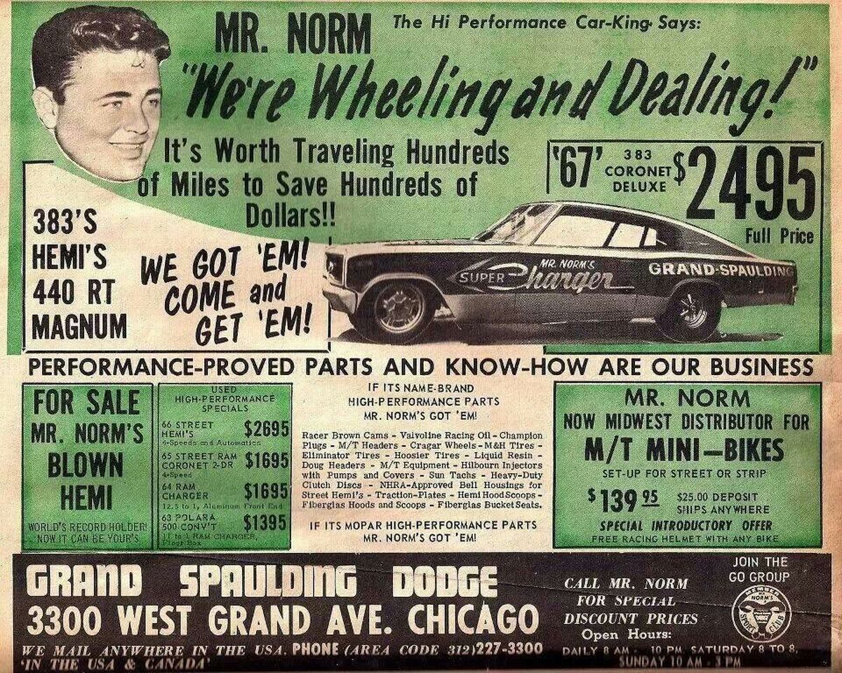 Norm's Grand Spaulding Dodge sign Chicago Mr 