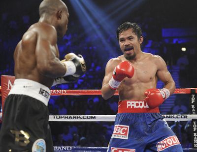 Manny Pacquiao, of the Philippines, took his loss to Timothy Bradley in stride. (Associated Press)
