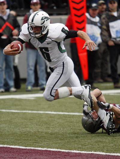 Portland State’s Connor Kavanaugh has rushed for six touchdowns and thrown for four this year. (Associated Press)