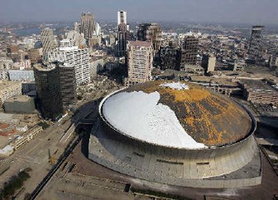 
Superdome officials say they should have temporary roof in place within 10 days. 
 (Associated Press / The Spokesman-Review)