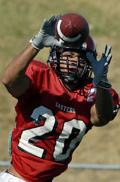 
Eastern receiver Tony Davis (shoulder) may miss six weeks. 
 (File / The Spokesman-Review)