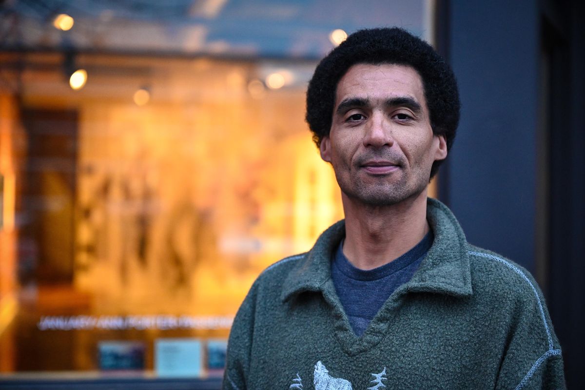 Anwar Peace filed a complaint with SPD after he was detained as a part of a search for a domestic violence suspect. He is a former Seattle police activist and now plans to become involved in police accountability in Spokane. (Colin Mulvany / The Spokesman-Review)