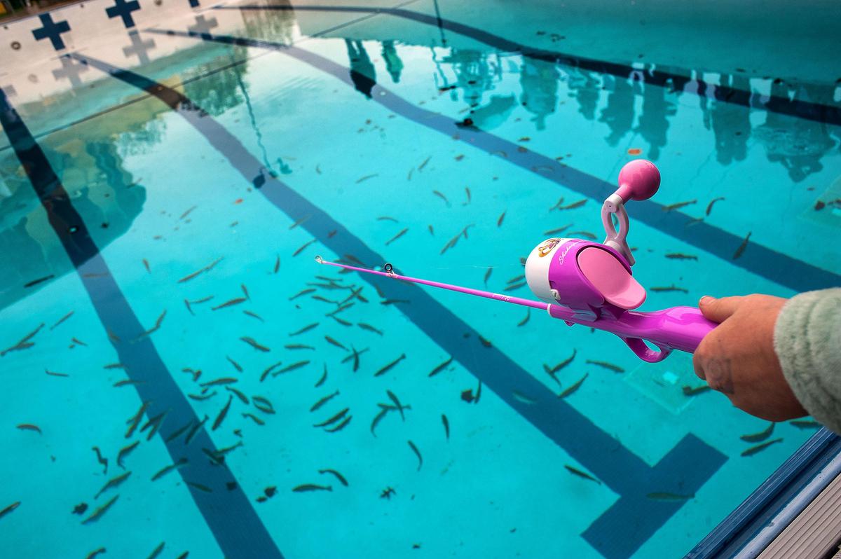 Kids Cast Their Lines At City Pool Stocked With Rainbow Trout The Spokesman Review