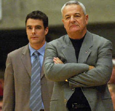 
Washington State men's basketball head coach Dick Bennett, front, has paved the way for his son and assistant, Tony. 
 (File/ / The Spokesman-Review)