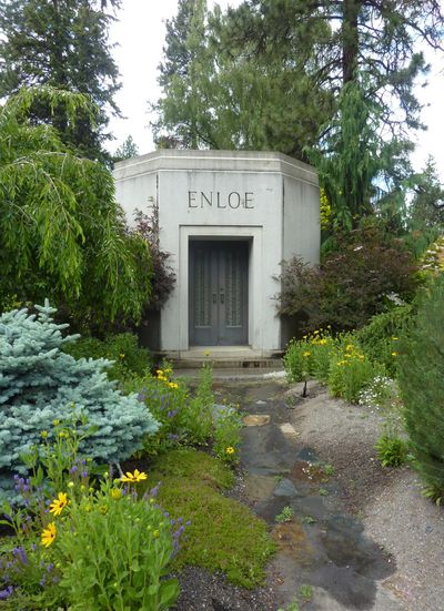 The Enloe family mausoleum is at Greenwood Memorial Terrace. (Stefanie Pettit / The Spokesman-Review)