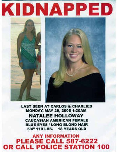 
This poster was released by the Holloway family as they search for the missing teen. 
 (Associated Press / The Spokesman-Review)