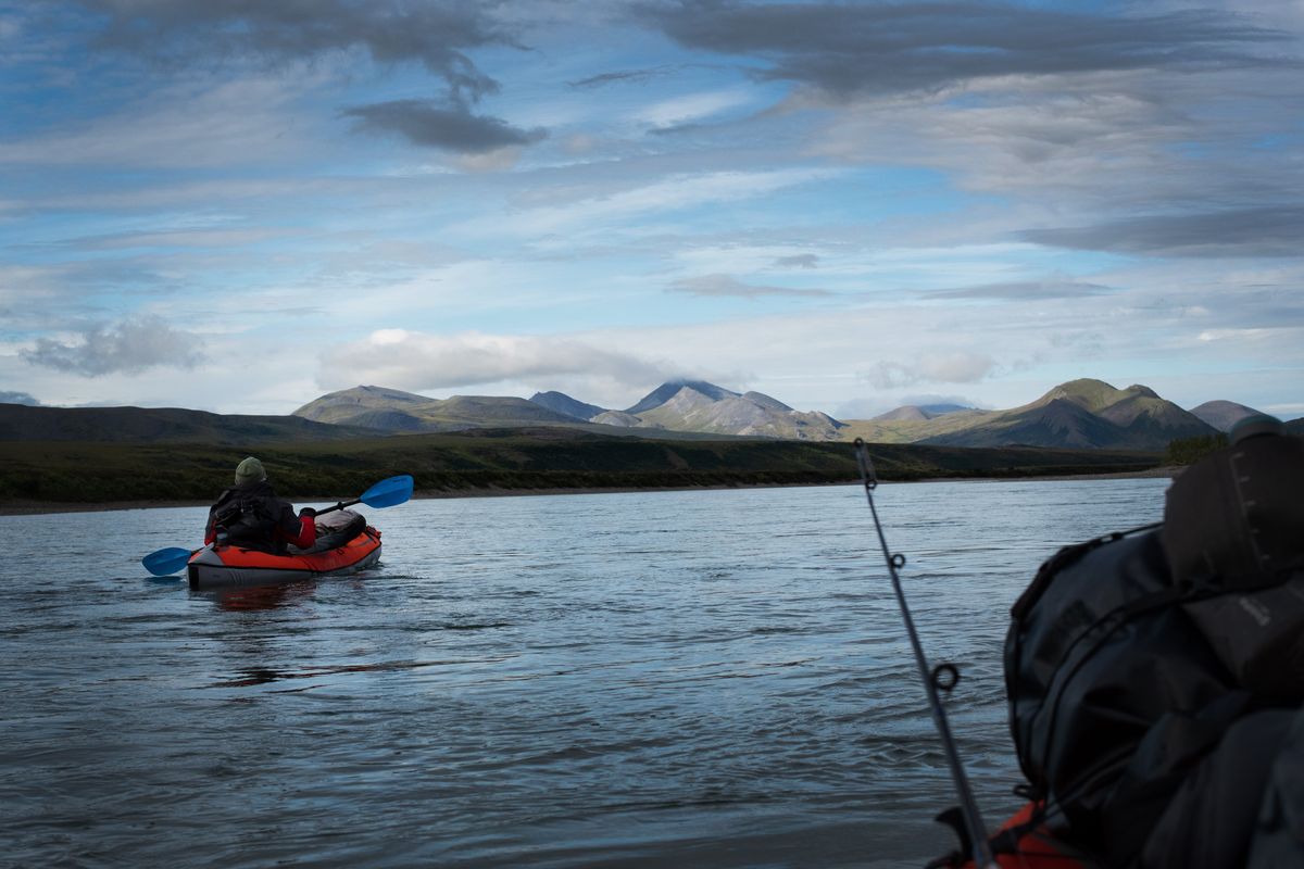 Chris Kopczynski takes in the view on the Noatak River in far-north Alaska.  (Eli Francovich/The Spokesman-Review)