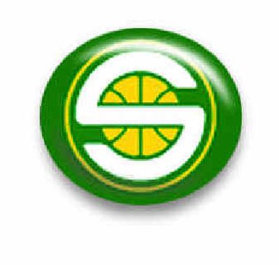 
Seattle's Vladimir Radmanovic blocks a shot by San Antonio's Manu Ginobili.
 (Associated Press / The Spokesman-Review)