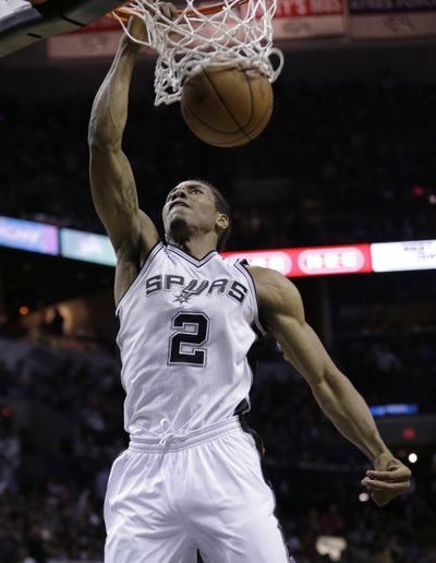 San Antonio’s Kawhi Leonard finished with 22 points in series clincher. (Associated Press)