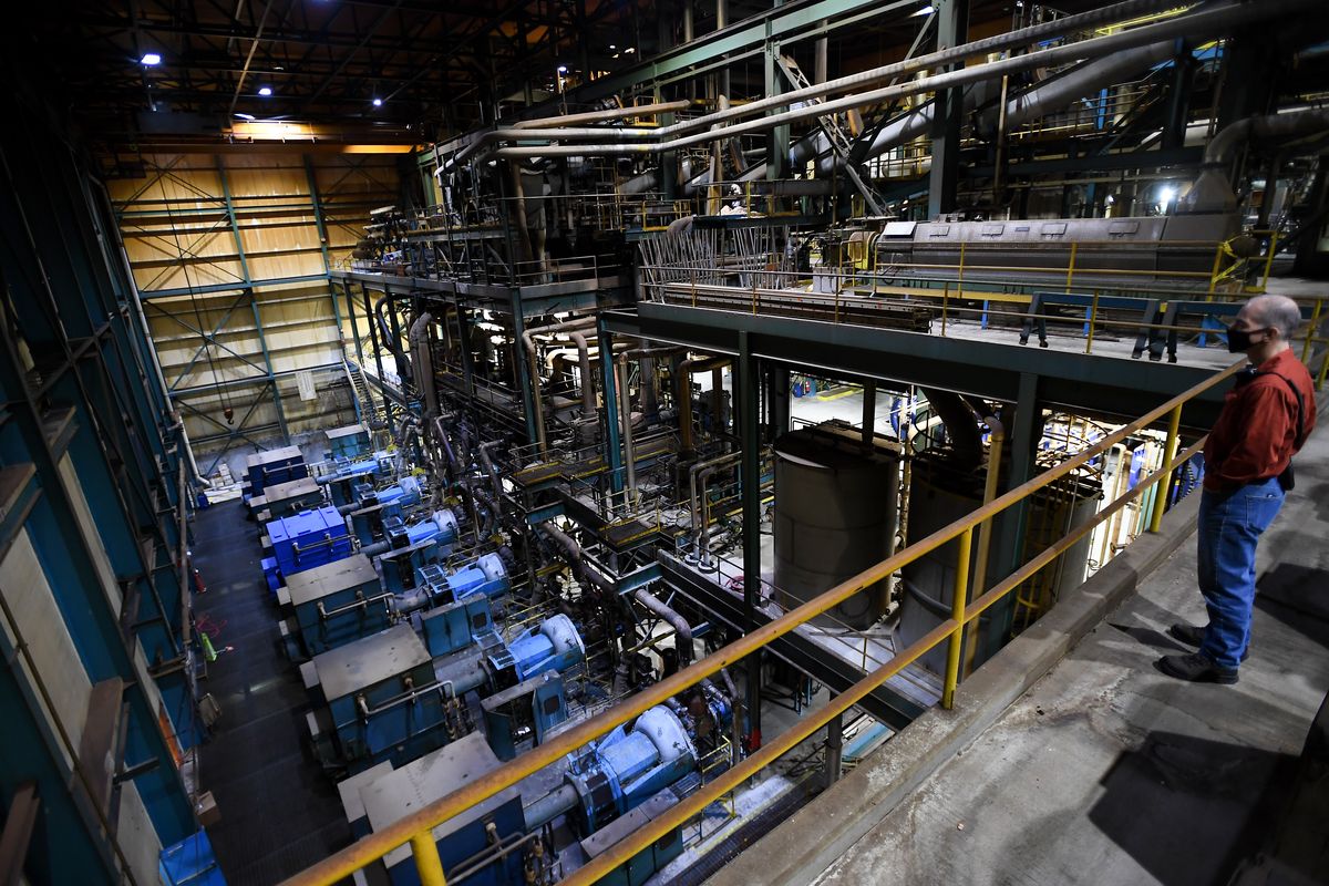 Todd Behrand, Interim Mill Manager of the Ponderay Newsprint Mill gives a tour of the closed facility on Thursday, December 17, 2020, in Usk, Wash.  (Tyler Tjomsland/THE SPOKESMAN-REVIEW)