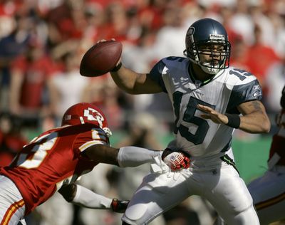 Associated Press Seneca Wallace will need to shoulder the load at quarterback as the Seattle Seahawks wait for the return of Matt Hasselbeck. (Associated Press / The Spokesman-Review)