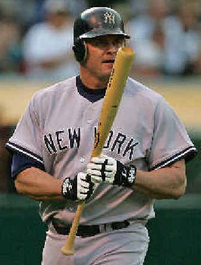 
Ex-MVP Jason Giambi of the New York Yankees is still waiting for his bat to come around. 
 (Associated Press / The Spokesman-Review)