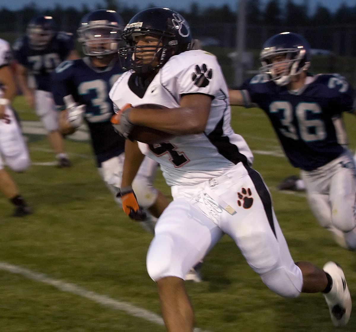 Lake City’s defense was chasing Levi Taylor all night.Special to  (BRUCE TWITCHELL Special to / The Spokesman-Review)