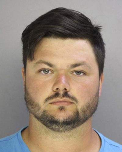 This Sunday, July 2, 2017 photo provided by the West Goshen Police Department shows David Desper. Police said Desper, of Trainer, Pa., turned himself in accompanied by an attorney early Sunday and was charged with first- and third-degree murder, possession of an instrument of crime, and reckless endangering in Wednesday’s death of Bianca Roberson in West Goshen Township during a road rage confrontation as the two tried to merge in a single lane. (West Goshen Police Department)
