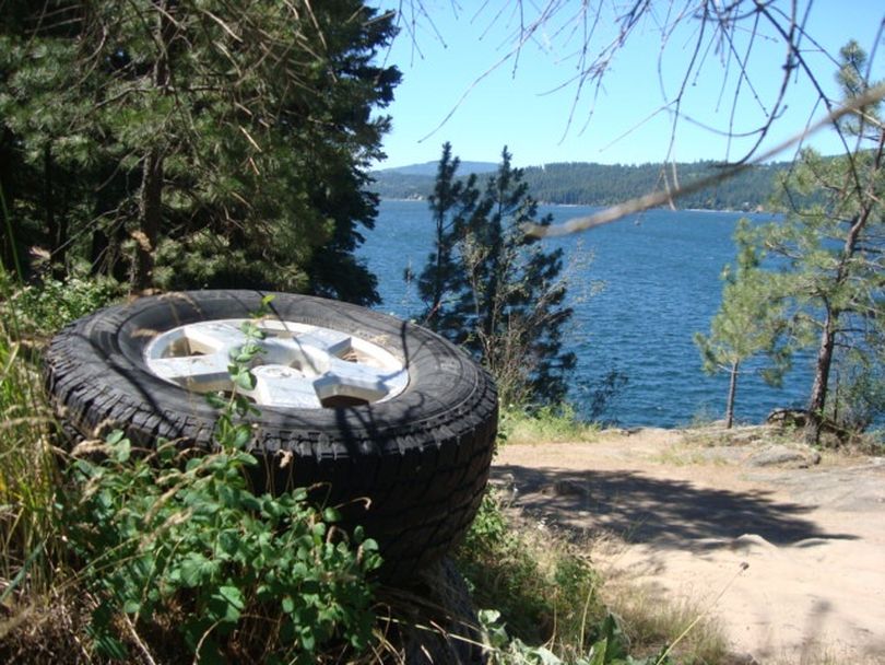 Tire on Tubbs Hill.