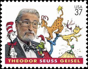 On the 100th anniversary of his birth, the U.S. Postal Service will dedicate the Theodor Seuss Geisel commemorative postage stamp. Dr. Seuss, who introduced countless children to the joys of reading. The official first day of issue ceremony will take place at 11 a.m. PDT, March 2, at the Geisel Library, University of California San Diego, La Jolla, Calif.