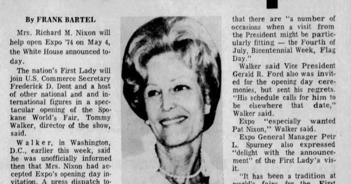 50 years ago in Expo history: First Lady Nixon was a confirmed guest ...