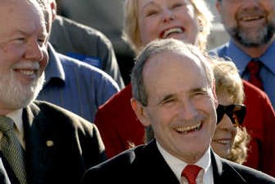Lt. Gov. Jim Risch, seen at the Coeur d'Alene Resort, made two other stops Tuesday in announcing he'll seek Larry Craig's Senate seat. 
 (Kathy Plonka / The Spokesman-Review)