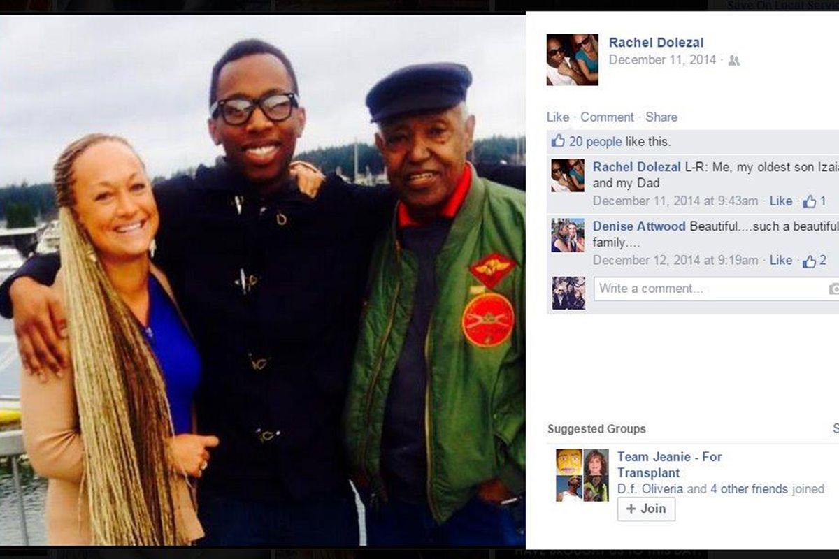 Rachel Dolezal’s Facebook page includes a post in which she refers to Albert Wilkerson as her dad.