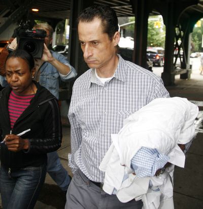 Rep. Anthony Weiner, D-N.Y., carries his laundry to a laundromat near his home in the Queens borough of New York, Saturday, June  11, 2011. The 46-year-old congressman acknowledged Friday that he had online contact with a 17-year-old girl from Delaware but said there was nothing inappropriate. (Associated Press /  )