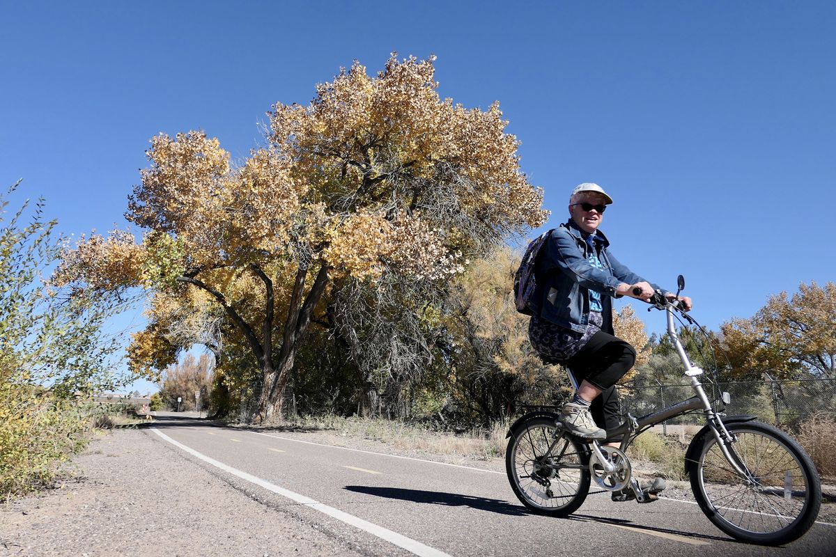 Taking advantage of Albuquerque’s excellent bike trail system. (John Nelson)