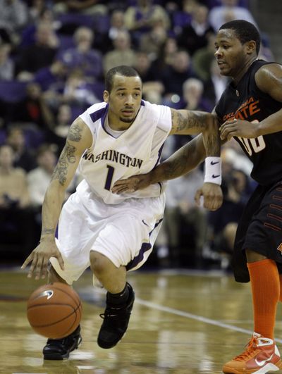 Venoy Overton had six points, four rebounds in UW victory. (Associated Press / The Spokesman-Review)
