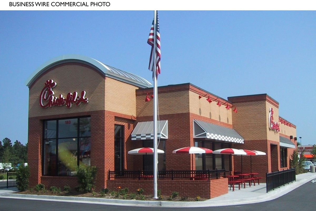 Chick-fil-A has filed permits Monday to build a more than 4,800-square-foot restaurant at 9304 N. Newport Highway. Plans also indicate a dual entry drive-thru and 80 parking spaces. (Courtesy of Chick-fil-A)