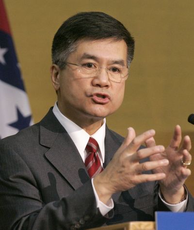 Commerce Secretary Gary Locke speaks Friday at the University of Arkansas-Little Rock on his first official trip since taking office. Locke was Washington’s governor from 1997 to 2005. (File Associated Press / The Spokesman-Review)