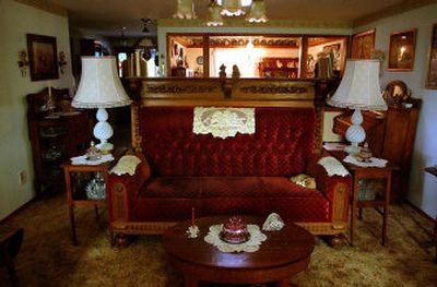 
Alice Rhoads' home in North Spokane is an oak antique dream. 
 (Jed Conklin / The Spokesman-Review)