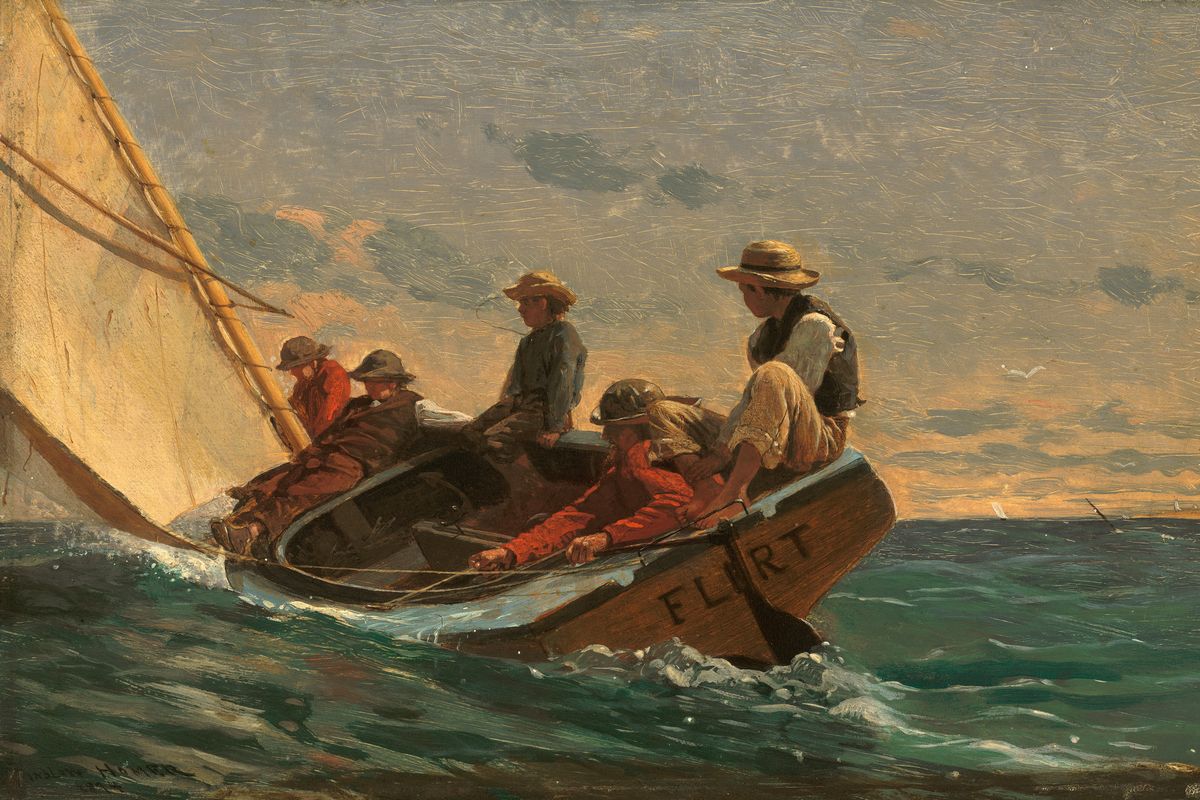Winslow Homer’s “The Flirt” has been transferred to the National Gallery of Art from the estate of Paul Mellon. (Associated Press)