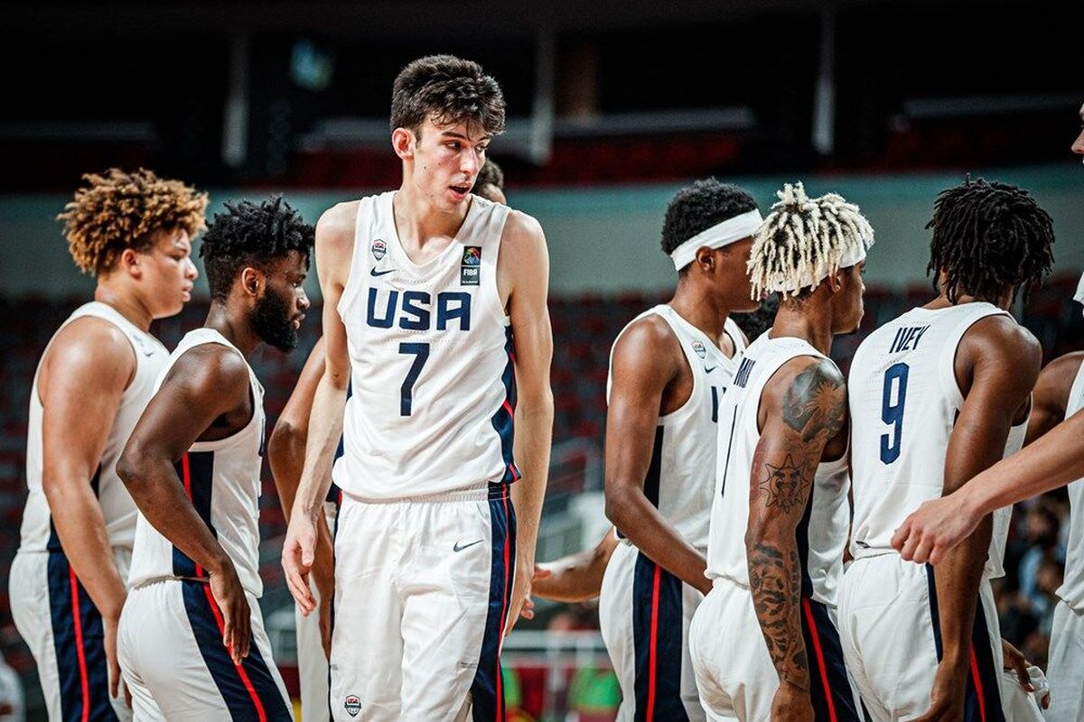 During last month’s FIBA U19 World Cup, Gonzaga’s incoming freshman Chet Holmgren proved he was one of the top players in the tournament.  (Courtesy/FIBA)