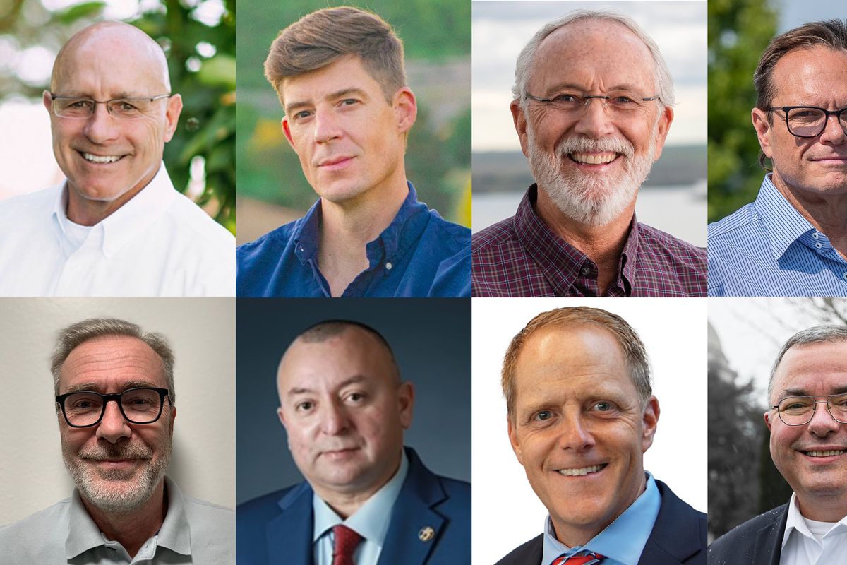 Top row, left to right: Brad Klippert, Corey Gibson, Dan Newhouse, Doug White. Bottom row, left to right: Jacek Kobiesa, Benancio "Ben" Garcia III, Jerrod Sessler, Loren Culp. 