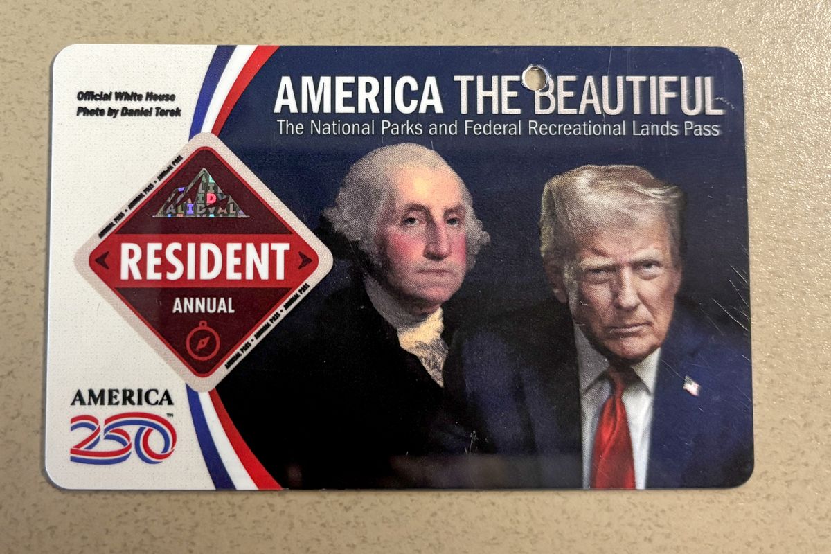 This is the 2026 America the Beautiful Pass for U.S. National Parks and federal lands.  (Julia Pentasuglio/THE SPOKESMAN-REVIEW)