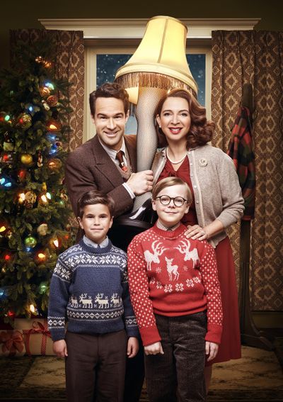 Clockwise from top, Chris Diamantopoulos, Maya Rudolph, Andy Walken and Tyler Wladis in Fox’s live musical event, “A Christmas Story Live!” (Tommy Garcia/Fox / Fox)
