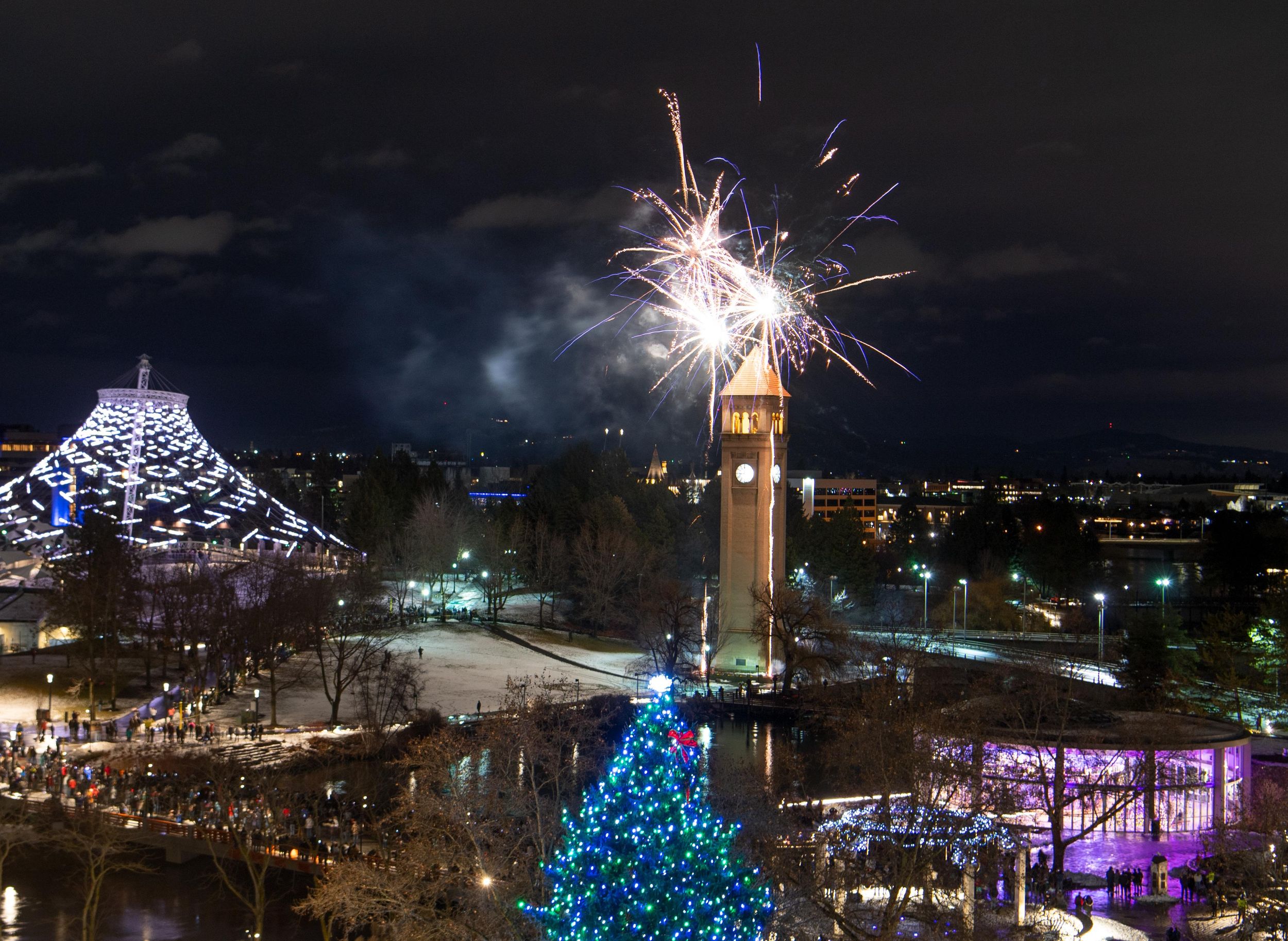 New Year's Eve fireworks in Riverfront Park Dec. 31, 2019 The