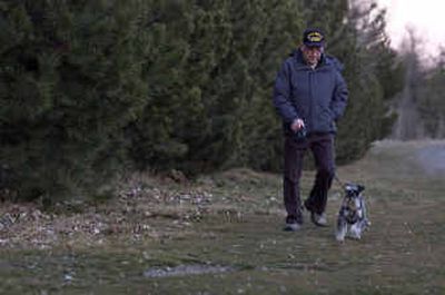 
World War II veteran Harry Goedde and his dog, Schatzie, were attacked recently by a dog and its master. 
 (Liz Kishimoto / The Spokesman-Review)