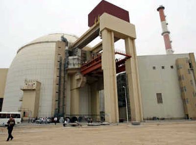 
The reactor building of the Bushehr nuclear plant is shown earlier this year. Russia has made its first shipment of nuclear fuel to the plant. Associated Press
 (FILE Associated Press / The Spokesman-Review)