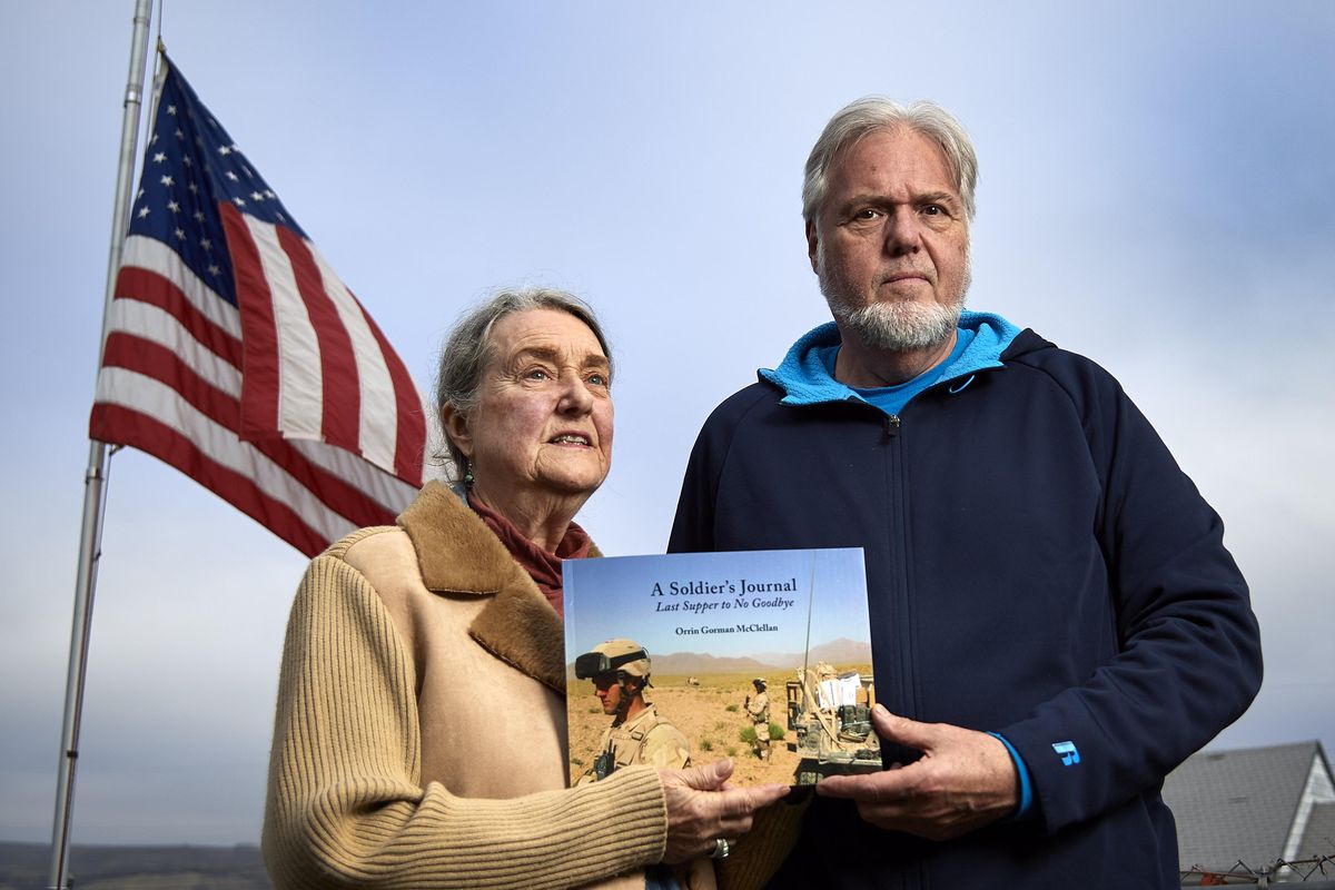 After their U.S. Army veteran son Orrin Gorman McClellan committed suicide in 2010, parents Judith Gorman and Perry McClellan worked for years to compile and publish a book of their son’s personal writings and photos documenting his war experiences in Afghanistan. (Colin Mulvany / The Spokesman-Review)