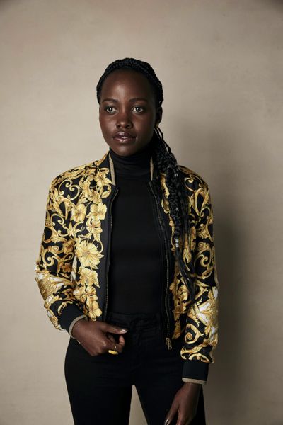 Lupita Nyong’o is photographed Monday, Jan. 28, 2019, to promote the film “Little Monsters” at the Salesforce Music Lodge during the Sundance Film Festival  in Park City, Utah. (Taylor Jewell / Invision/Associated Press)