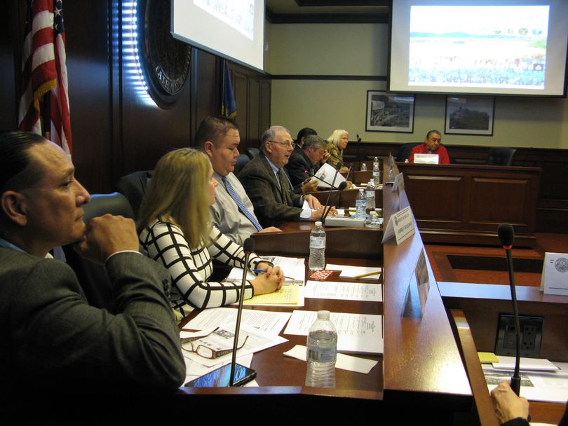 Idaho Council on Indian Affairs convenes at the state Capitol on Tuesday (Betsy Z. Russell)