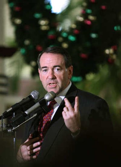 
Republican presidential hopeful Mike Huckabee speaks Saturday in Greenville, S.C. Associated Press
 (Associated Press / The Spokesman-Review)