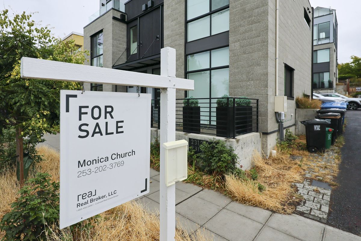 A property for sale by Monica Church photographed on Friday morning in Seattle, Washington, on Aug. 15, 2025. Church is a real estate agent with 186,000 followers on Instagram and uses her platform to sell properties.   (Kevin Clark/The Seattle Times/TNS)