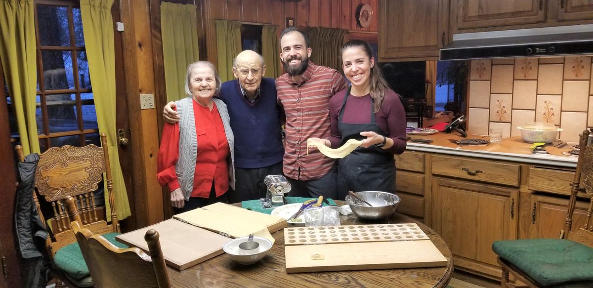 Gina Seghetti, Mauro Seghetti, Damiano Seghetti and Desiree Seghetti-Sulpizio make fresh ravioli. Gina Seghetti is the niece of Albert and Leda Commellini of Commellini Estate. (Courtesy)