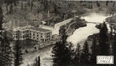 
The Little Falls Dam, finished in 1910, was constructed on an important Indian fishing site. 
 (Photos from  archive / The Spokesman-Review)