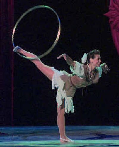 
Miss Florida Christy Neuman performs her rhythmic dance, Robinhood: Prince of Theives, during the second night of Preliminary Talent Competition, which she won, at the Miss America Pageant in Atlantic city, N.J., Wednesday, Sept. 10, 1997. 
 (File/Associated Press / The Spokesman-Review)