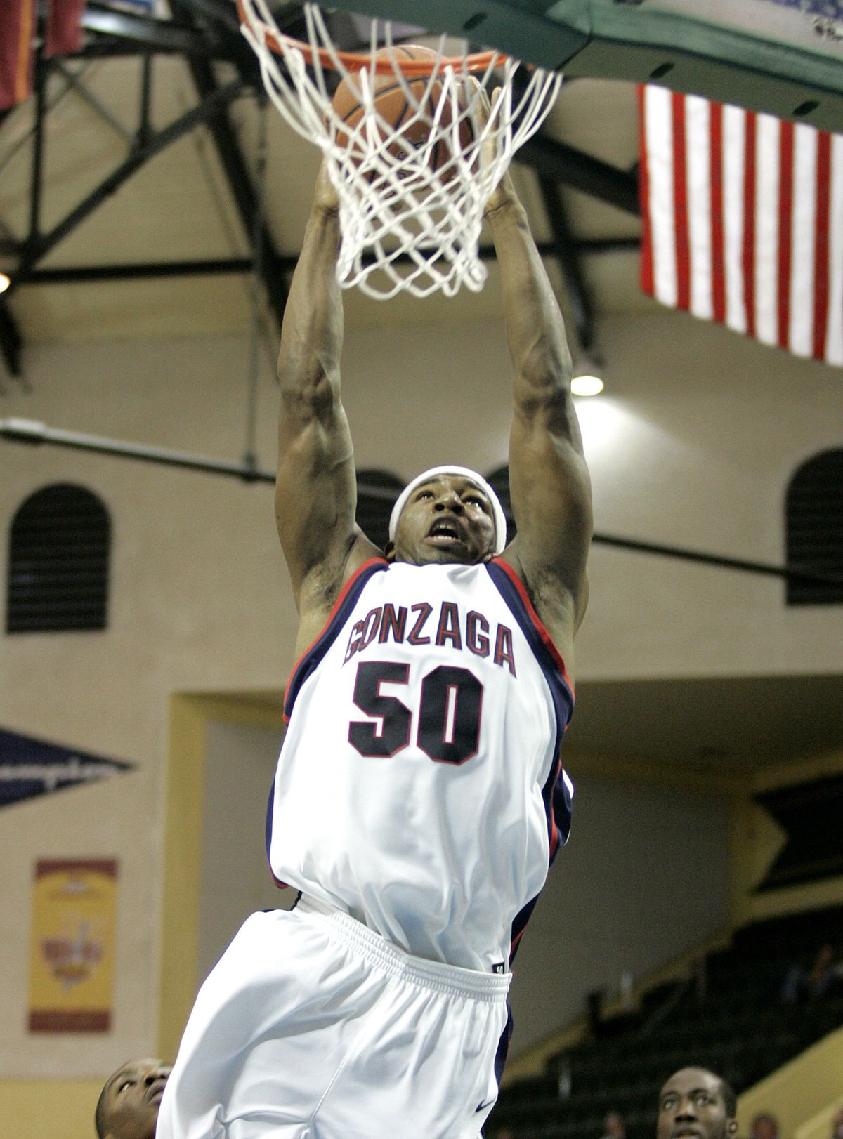 Gonzaga forward Ira Brown played a big role in the Zags’ win. (Associated Press / The Spokesman-Review)